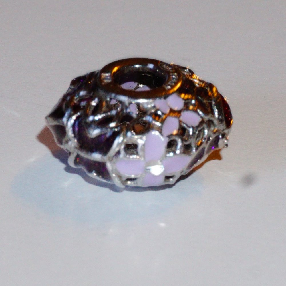 Charmed Memories 925 Silver & Enamel openwork bead